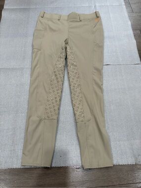 Aubrion Beige Riding Legging Tights Pants Equestrian
